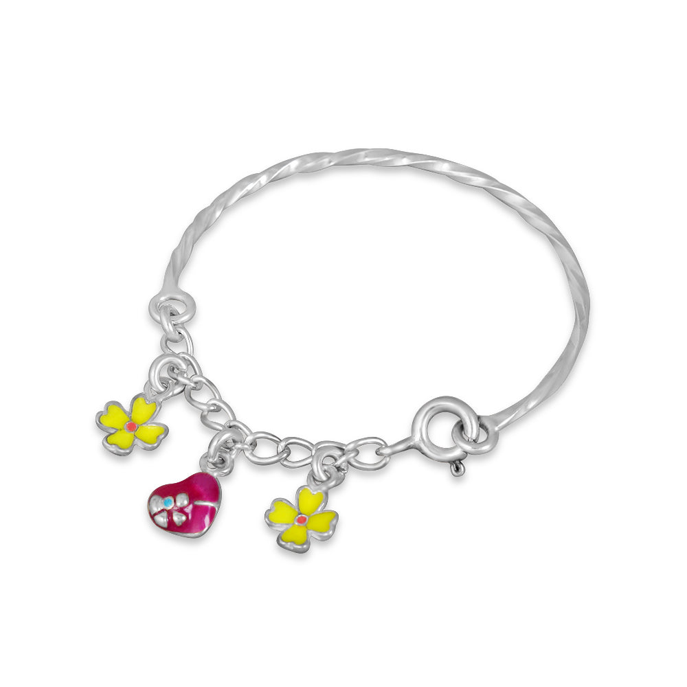 One Pair Bloom Kids 925 Silver Bracelet (For: Newborns to 3 years)