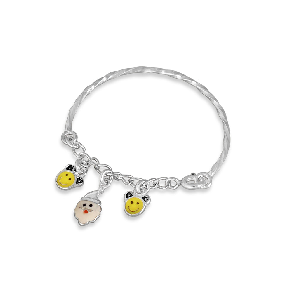 One Pair Bloom Kids 925 Silver Bracelet (Age Group: Newborn to 3 years)