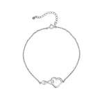 Load image into Gallery viewer, Madhuban Infinity Heart 925 Sterling Silver Anklets with Adjustable Length
