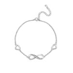 Load image into Gallery viewer, Madhuban Infinity Alpha 925 Sterling Silver Anklets with Adjustable Length
