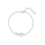 Load image into Gallery viewer, Madhuban Heart 925 Sterling Silver Anklets with Adjustable Length
