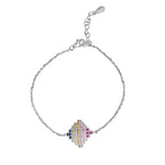 Load image into Gallery viewer, Rainbow Mule Multi Color 925 Sterling Silver Bracelet with Adjustable Length
