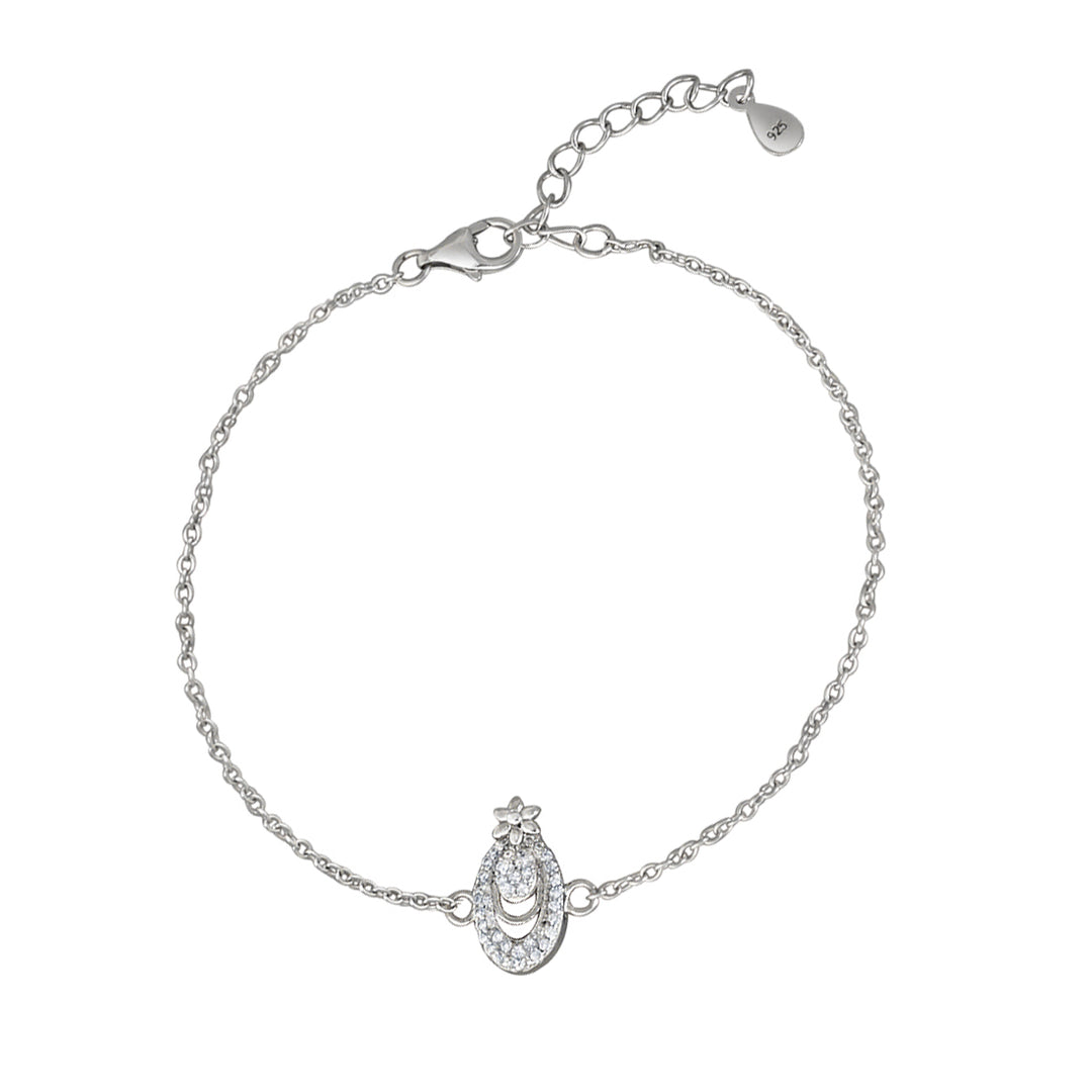 Urmi 925 Sterling Silver Bracelet with Adjustable Length