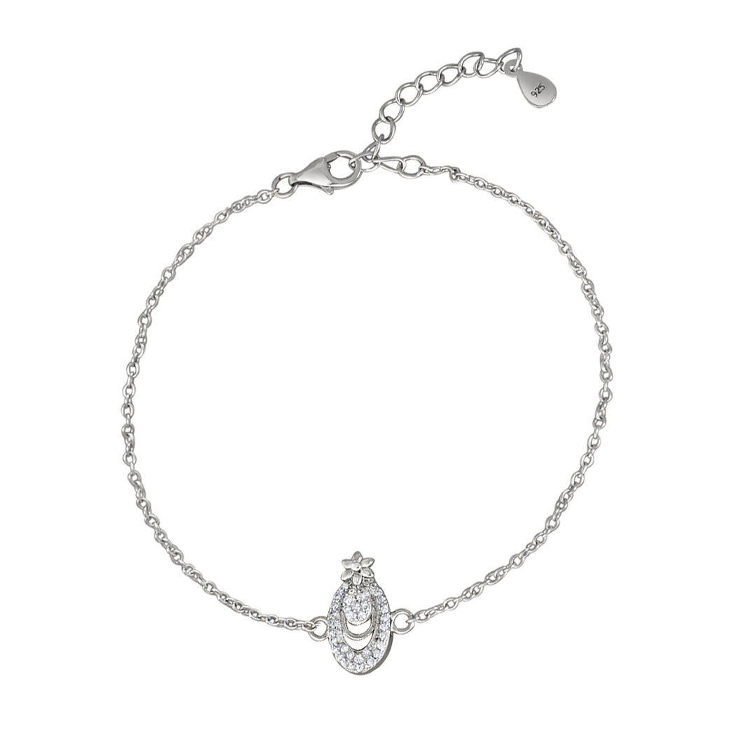 Urmi 925 Sterling Silver Bracelet with Adjustable Length