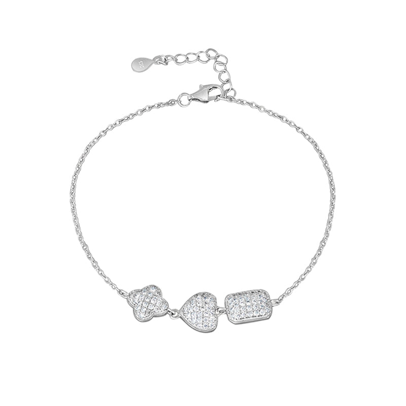 Silver Mist 925 Sterling Silver Bracelet with Adjustable Length
