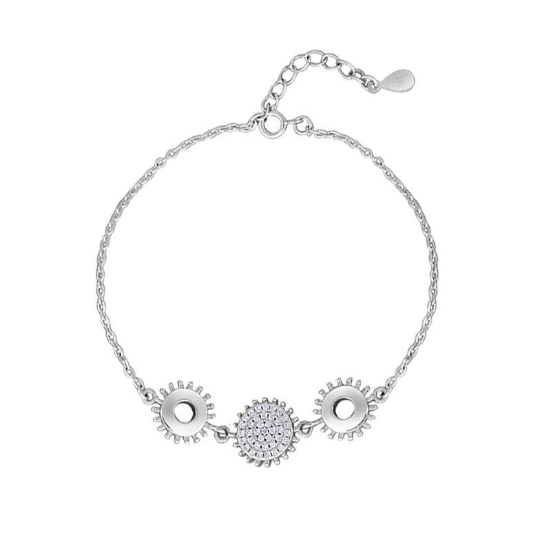 Celestial Chakra 925 Sterling Silver Bracelet With Adjustable Length