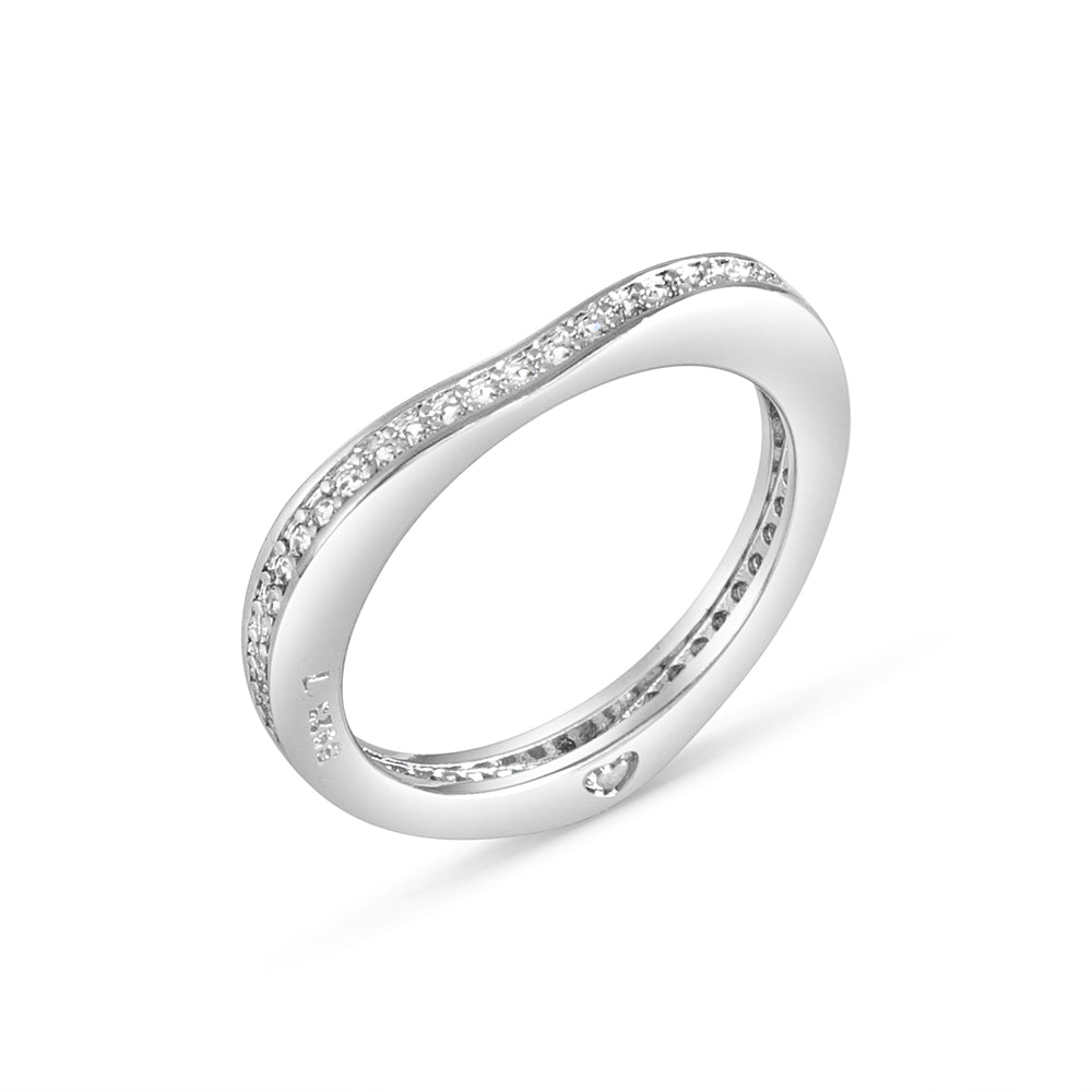 Sparkling  925 Sterling Silver Full Eternity Ring