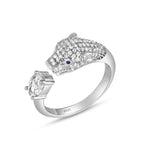 Load image into Gallery viewer, Panthera Solitaire 925 Sterling Silver Ring Adjustable
