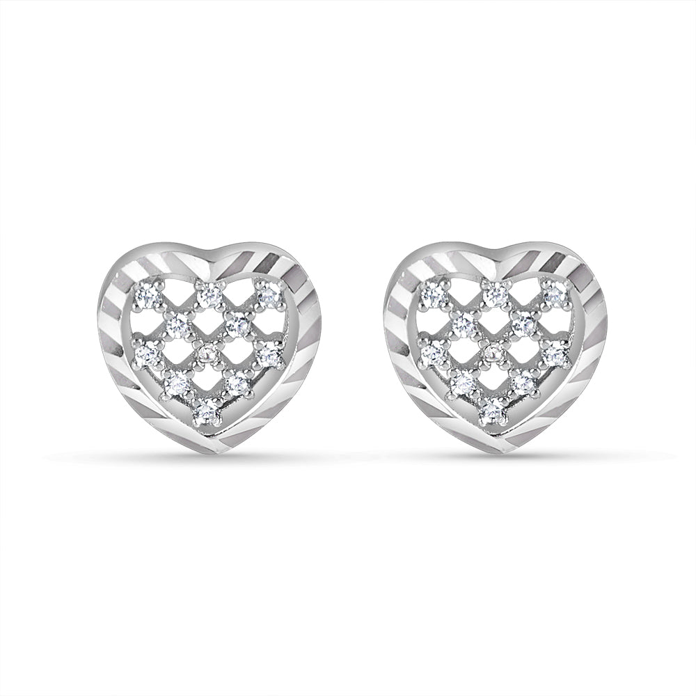 Shine 925 Sterling Plain Silver Stud Earrings