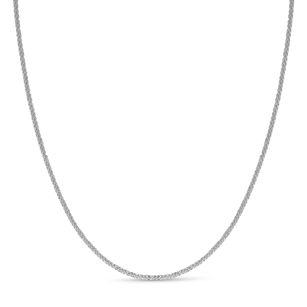 Silver Twist 925 Sterling Silver Chain With Adjustable Links 45cm +5 cm