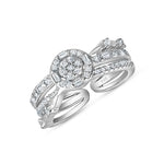 Load image into Gallery viewer, Damia Round 925 Sterling Silver Ring Adjustable Size. Fits Indian ring size 9 to 17
