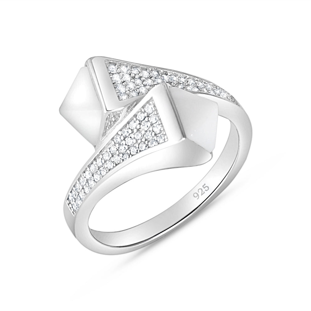 Edifice White 925 Sterling Silver Rings