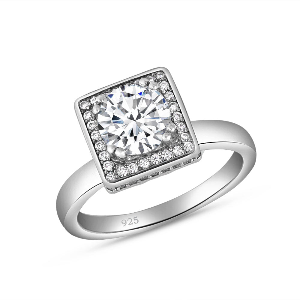 Uno 925 Sterling Silver Solitaire Ring