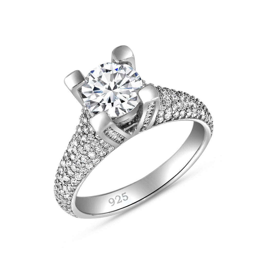Jagruti 925 Sterling Silver Solitaire Ring