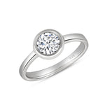 Load image into Gallery viewer, Shubham Bezel 925 Sterling Silver Solitaire Ring
