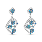 Load image into Gallery viewer, Mogra Firoza Diva 925 Sterling Silver Earrings
