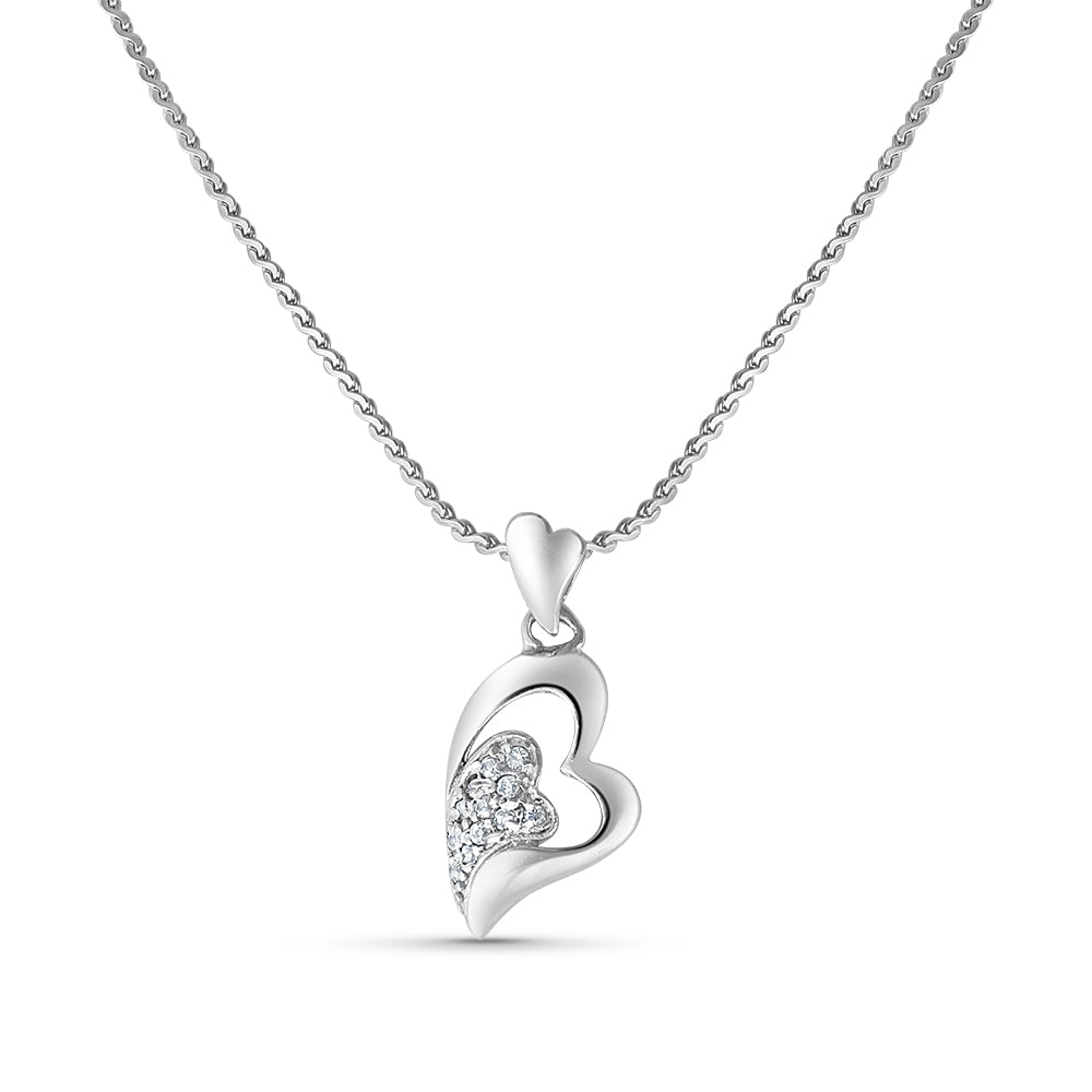 Yuva Heart 925 Silver Pendant with Chain