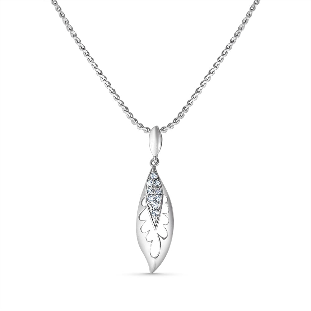 Yuva Leaf 925 Silver Pendant with Chain