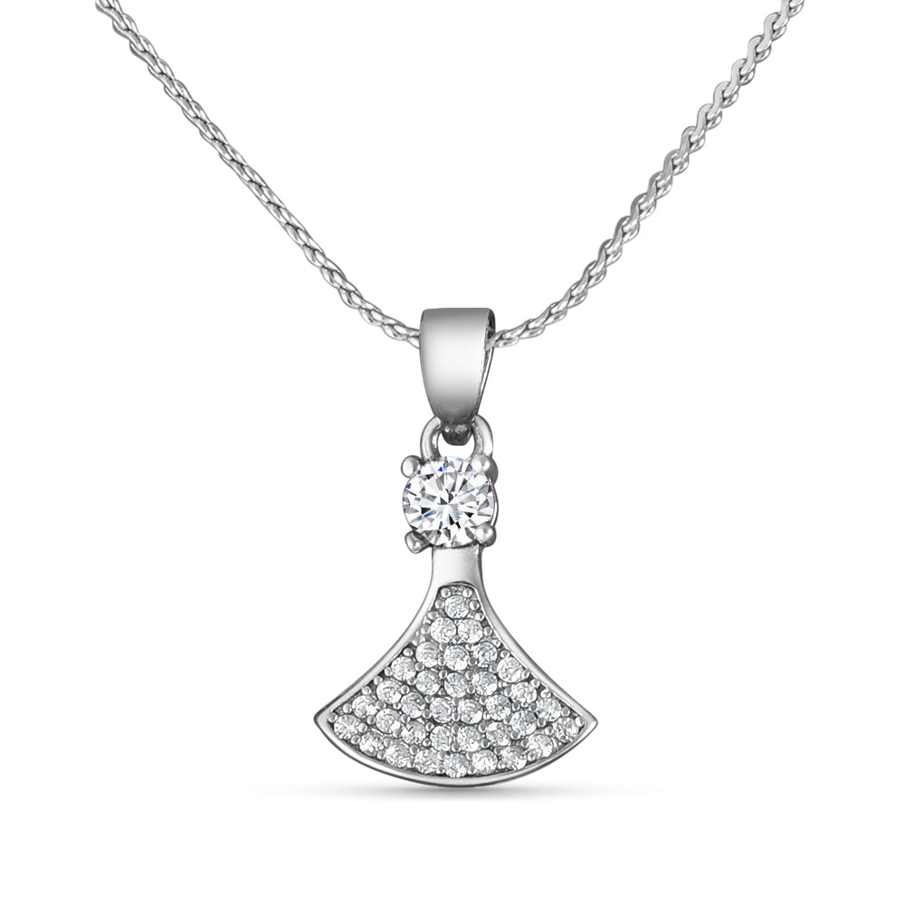 Yuva Ballerina Sterling Silver Pendant with chain (Chain Length 18 inches)