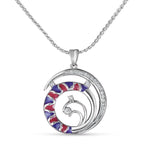 Load image into Gallery viewer, Kaleidoscope 925 Sterling Silver Pendant with chain  (Chain length 18 inches)
