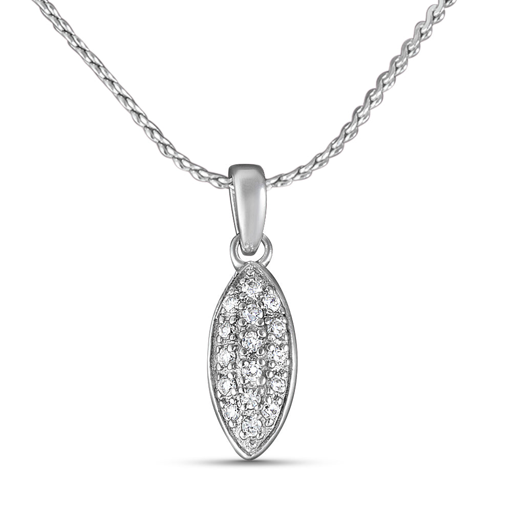 Yuva Marquee Sterling Silver Pendant with chain (Chain Length 18 inches)