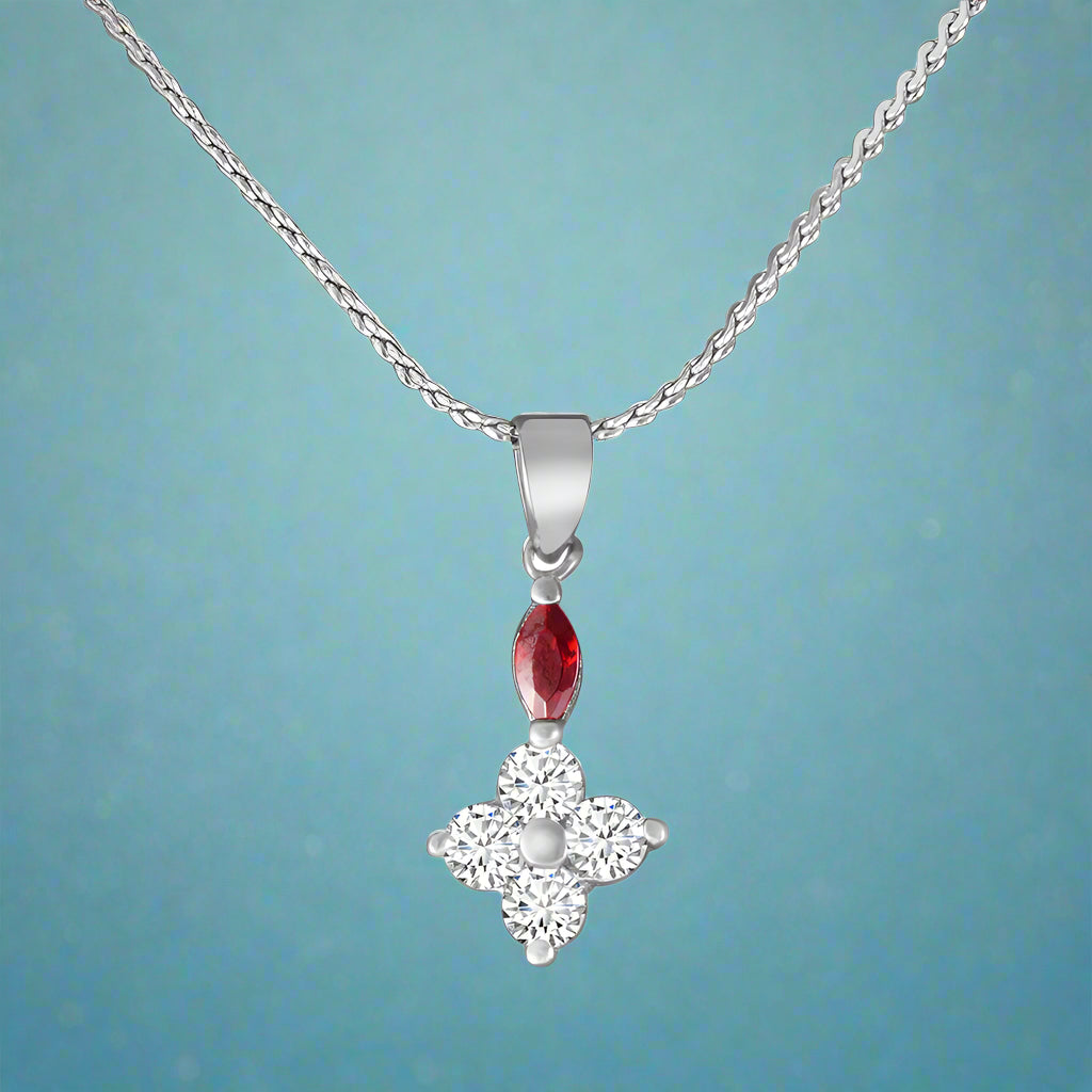 Silver pendant with chain