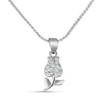 Load image into Gallery viewer, Yuva Rose Sterling Silver Pendant with chain (Chain Length 18 inches)
