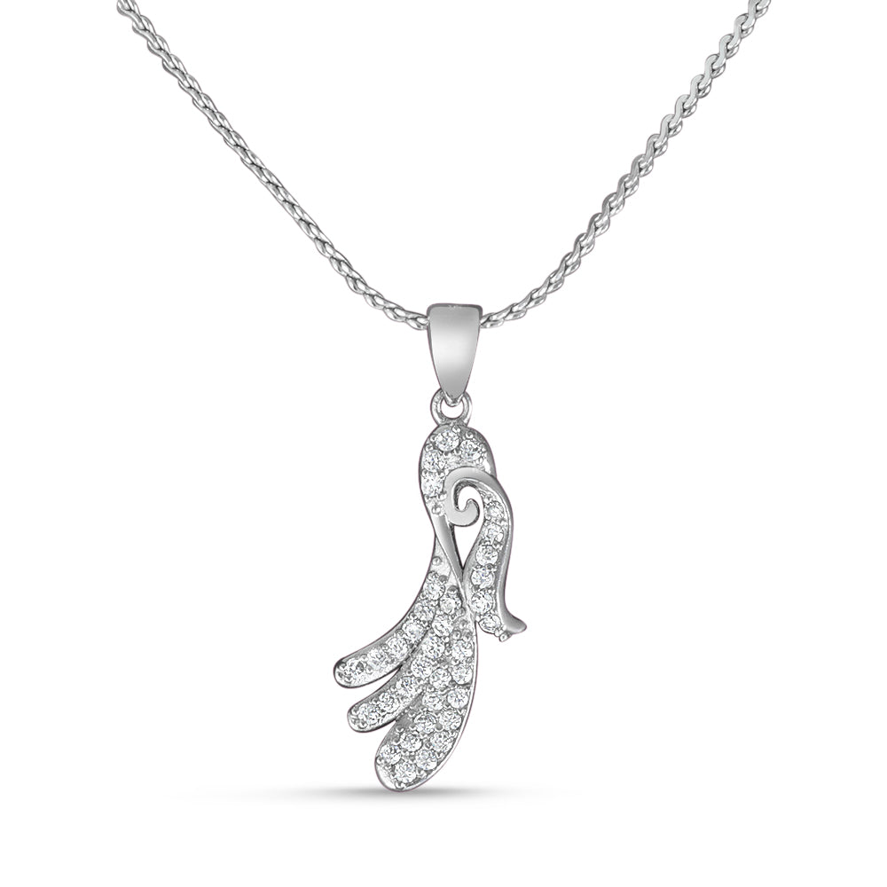 Yuva Breeze Sterling Silver Pendant with chain (Chain Length 18 inches)