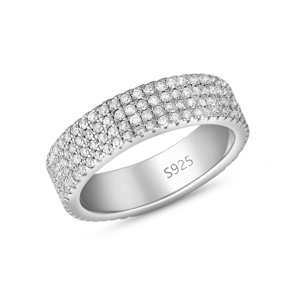 Sparkling Eternity Yuva  925 Sterling Silver Ring