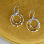 Load image into Gallery viewer, Sphere Two Tone Link 925 Sterling Silver Earrings
