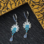 Load image into Gallery viewer, Mogra Mohini Feroza 925 Sterling Silver Earrings
