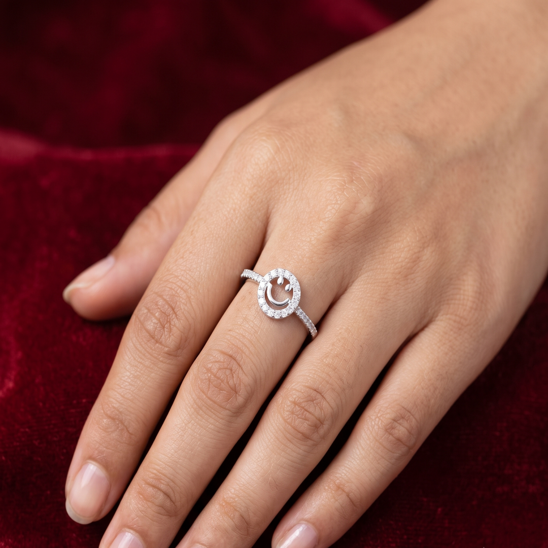 Smiley 925 Silver Ring