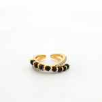 Load image into Gallery viewer, 925 Sterling Silver Timeless Black Beads Ring