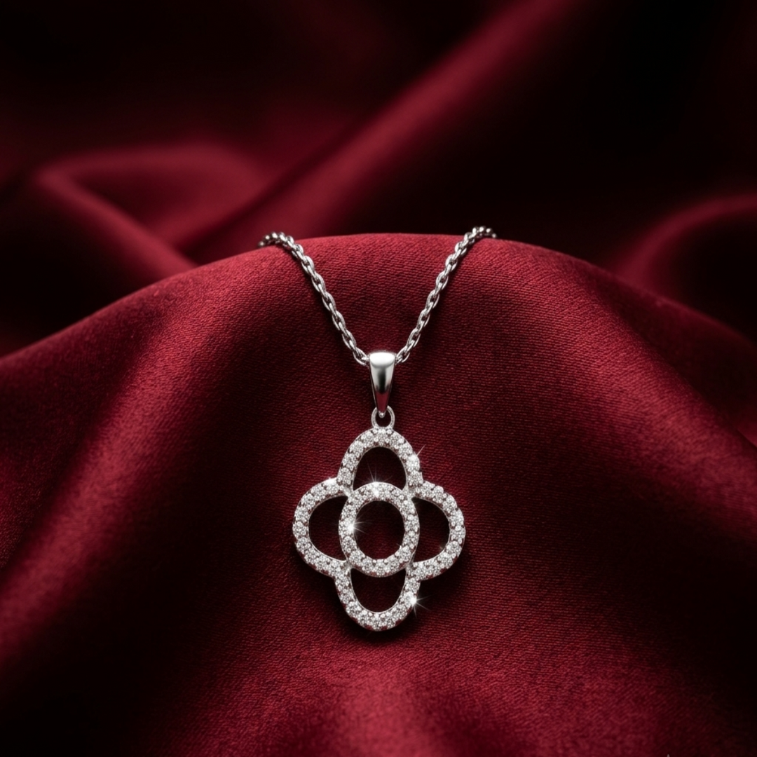Yuva Mrignaini Sterling Silver Pendant with chain (Chain Length 18 inches)