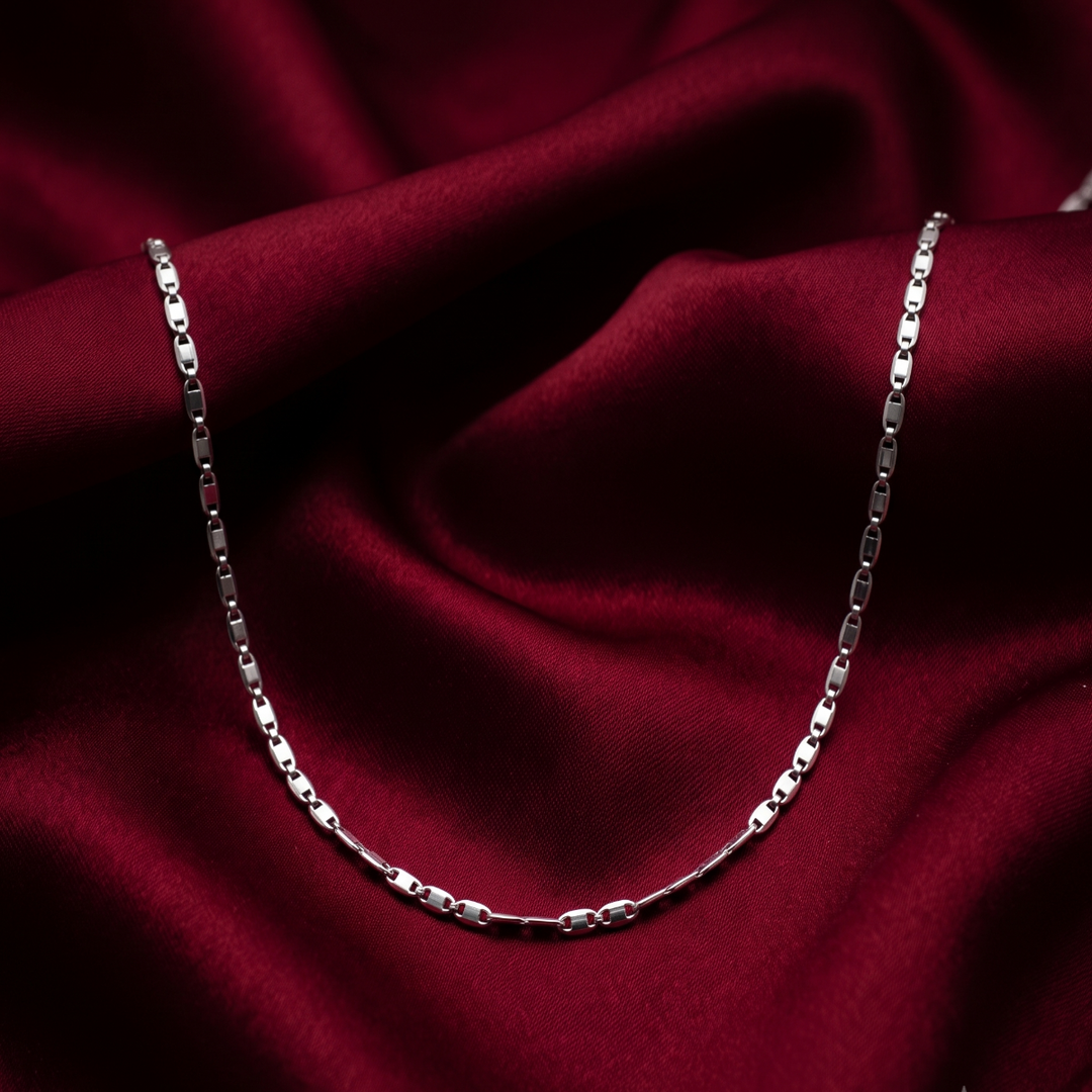 Silver Link 925 Sterling Silver Women's Chain 18 Inch