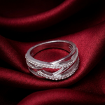 Load image into Gallery viewer, Multi Layered Eternity 925 Silver Ring