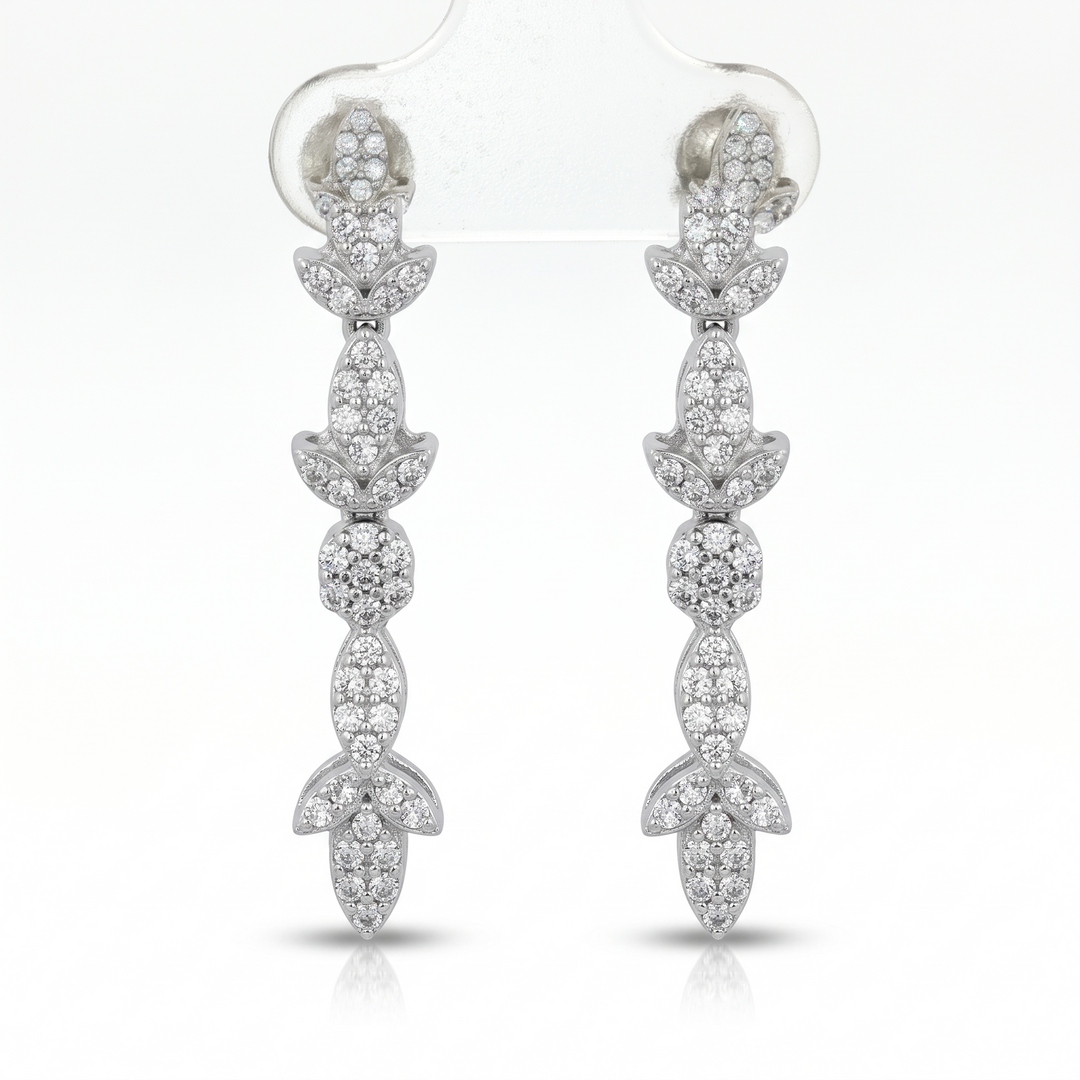 Premium 925 Silver Necklace & Earrings Set for Women