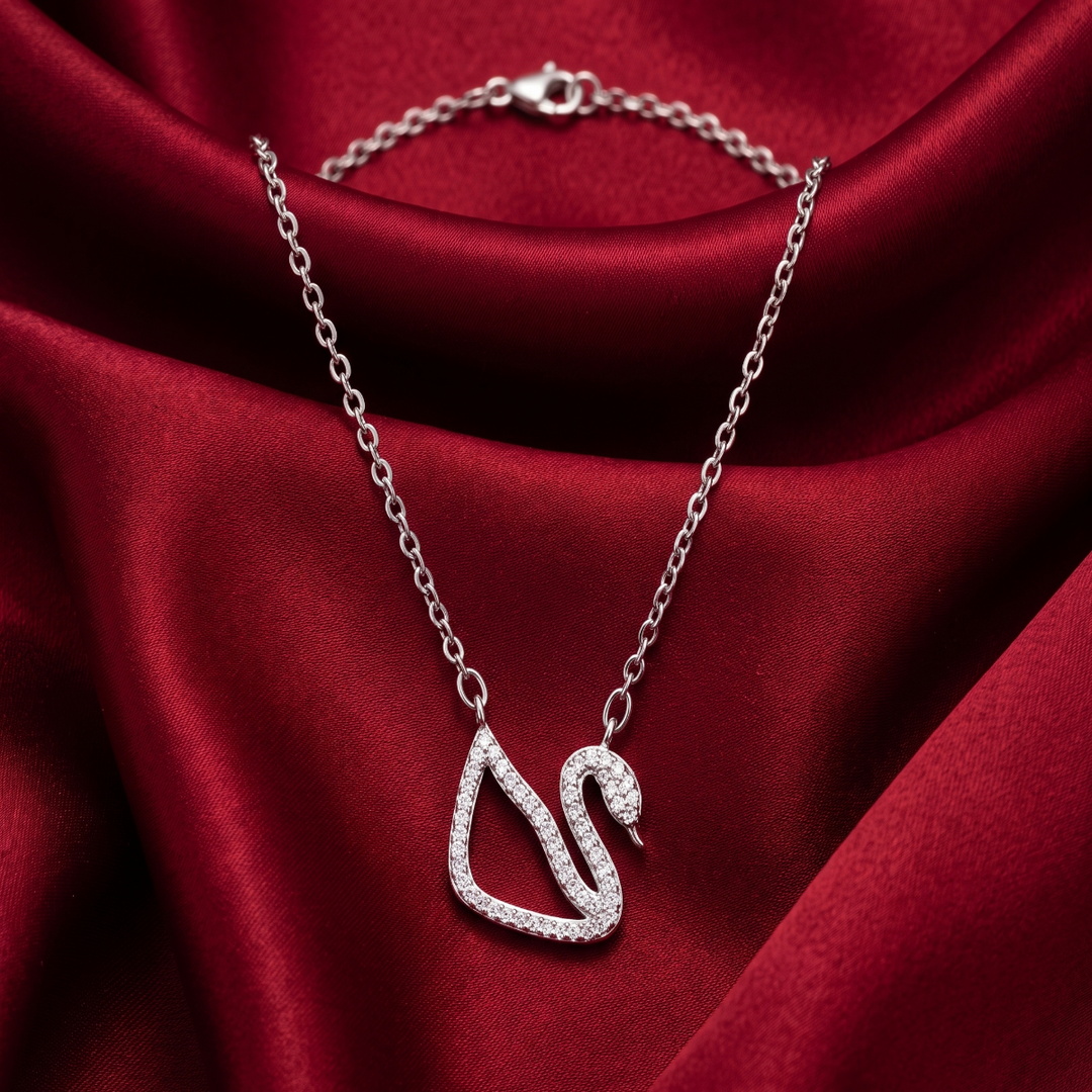 Swan  925 Silver Necklaces with Adjustable Length