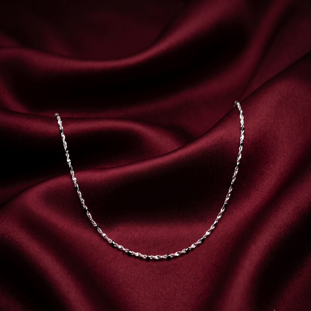 Silver Link 925 Sterling Silver Women's Chain 18 Inch