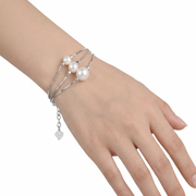Pearl Odyssey 925 Sterling Silver Bracelet with Adjustable Length