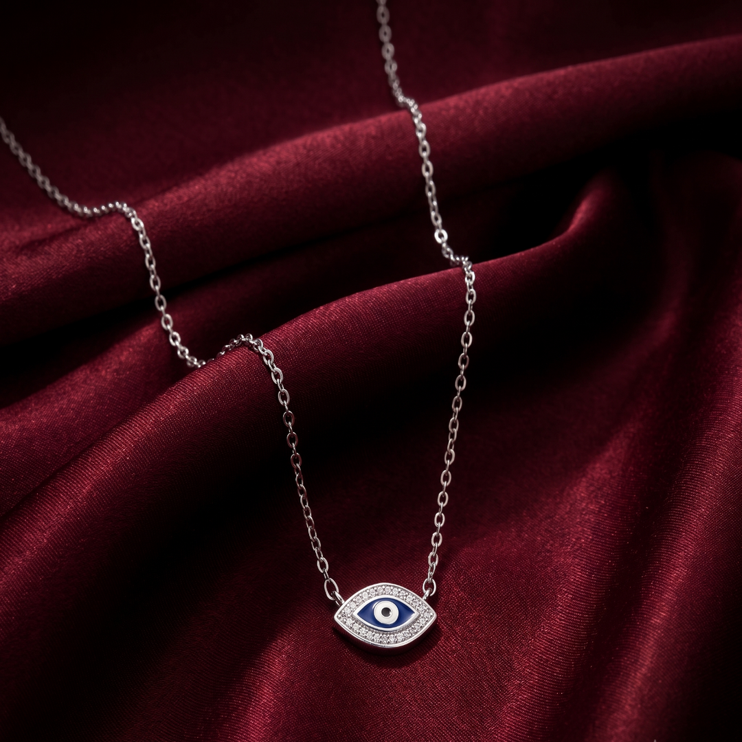 Evil Eye 925 Silver Pendant Chain