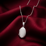 Load image into Gallery viewer, Photo Locket Oval Openable Pendant 925 Sterling Silver With Chain
