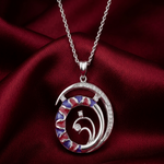 Load image into Gallery viewer, Kaleidoscope 925 Sterling Silver Pendant with chain  (Chain length 18 inches)