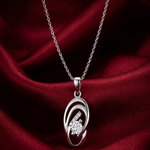 Load image into Gallery viewer, Mrignaini 925 Sterling Silver Pendant with chain  (Chain length 18 inches)