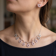 Premium 925 Silver Necklace & Earrings Set for Women