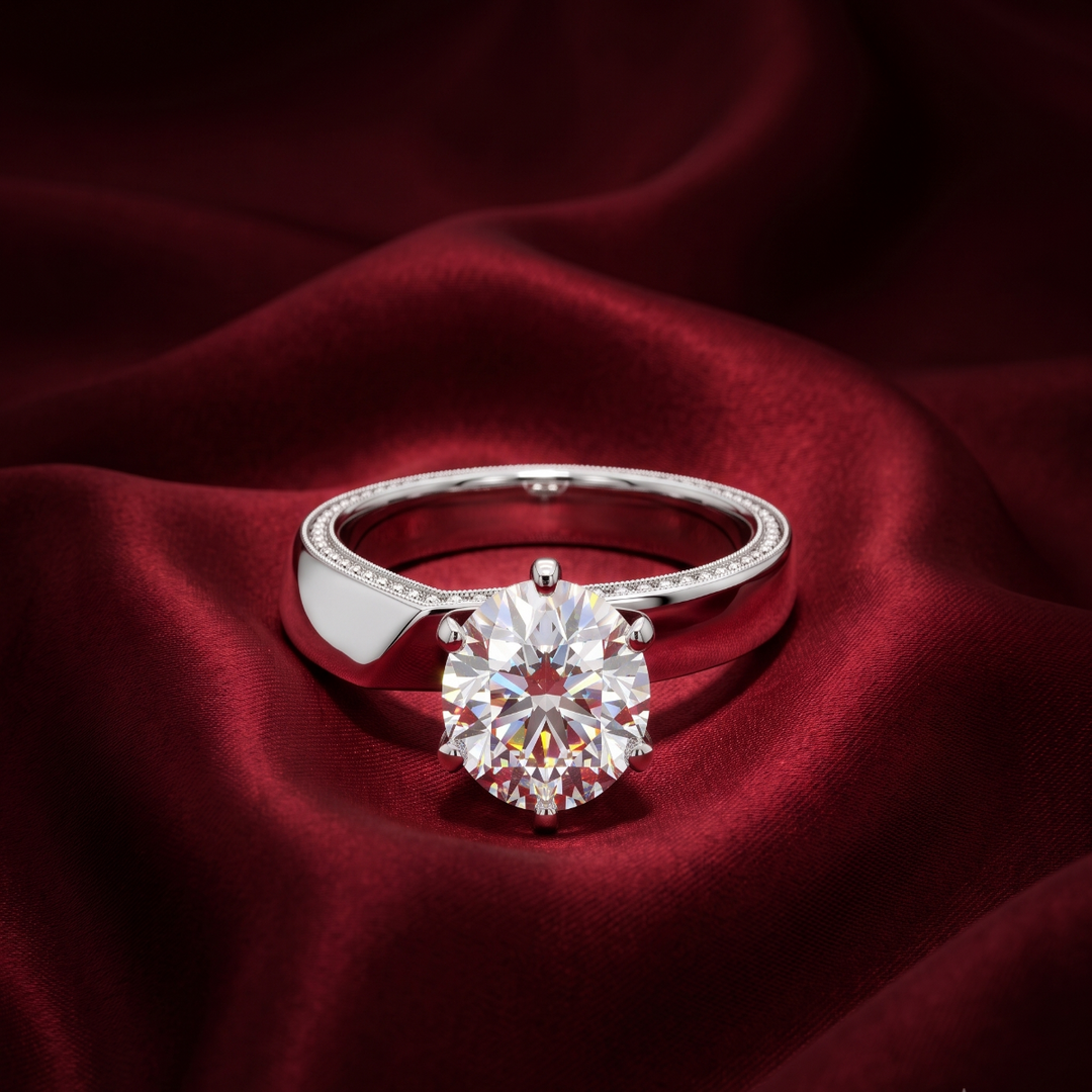 Smitri 925 Sterling Silver Solitaire Ring