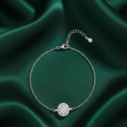 Desire Circle 925 Sterling Silver Bracelet with Adjustable length