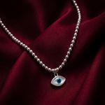 Load image into Gallery viewer, 925 Sterling Silver Evil Eye Pendant Necklace with Adjustable Length
