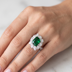 Load image into Gallery viewer, Premium 925 Sterling Silver Solitaire Ring with Sparkling Stone