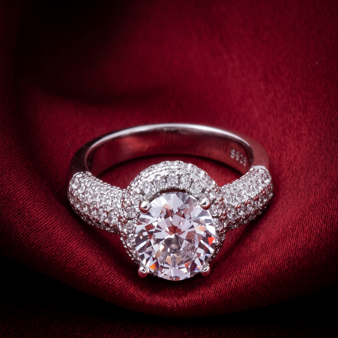 Pratham Solitaire 925 Silver Ring